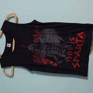 Kids Spartan Graphic Tank Top - Black and Red